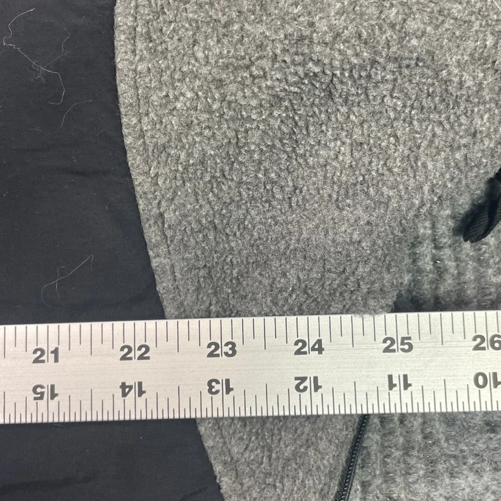 The North Face Denali Jacket Mens L Gray Black Polartec Fleece Full Zip Coat